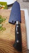 JapaneseChefsKnife.Com Blue Lacquered Wooden Saya for Santoku Review
