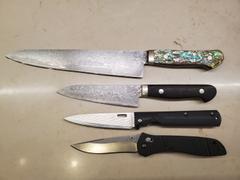 JapaneseChefsKnife.Com Takeshi Saji R-2 Damascus Folding Petty Knife (Black G-10 Handle, TS-100) Review