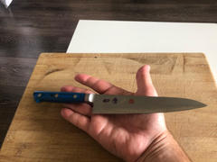 JapaneseChefsKnife.Com SHIKI 守護神 Guardian Series SKB-2 Petty 150mm (5.9 inch, Marine Blue Paper Micarta Handle) Review