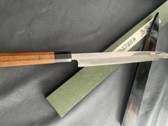 JapaneseChefsKnife.Com Sukenari Special Steel Series Super X Yanagiba (240mm and 300mm, 2 sizes, Octagon Shaped Bocote Wooden Handle) Review