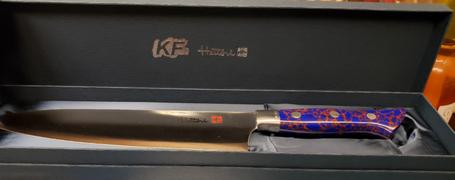 JapaneseChefsKnife.Com Hattori Forums Custom Limited Edition Year 2021, FH Series FH-6SP2021DBT Gyuto 210mm (8.2 Inch, Deep Blue Turquoise GemStone Handle) Review