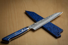 JapaneseChefsKnife.Com JCK Natures 青雲 Blue Clouds Series BCB-1 Blue Steel No.2 Nashiji Kiritsuke (Bunka) Petty 140mm (5.5 inch) Review