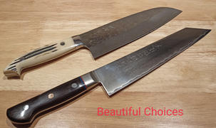 JapaneseChefsKnife.Com SHIKI FOGGY R-2 Clad SR2K-2 Kiritsuke/Bunka 200mm (7.8 Inch, African Ebonywood Handle) Review