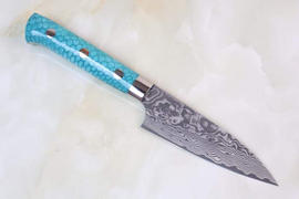 JapaneseChefsKnife.Com Takeshi Saji SUMMIT ― Limited Edition Custom Series SMT-171 R-2 Custom Damascus Paring 100mm (3.9 Inch) Review