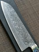 JapaneseChefsKnife.Com Mr. Itou R-2 Custom Damascus Santoku 180mm (7 inch) Abalone Handle (IT-899) Review