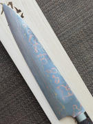 JapaneseChefsKnife.Com Takeshi Saji SUMMIT ― Limited Edition Custom Series SMT-442 Blue Steel No.2 Rainbow Damascus Gyuto 240mm (9.4 inch, CrazyFiber Handle) Review