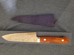JapaneseChefsKnife.Com Mr. Itou R-2 Custom Damascus Small-Santoku 135mm (5.3 inch) Stabilized Quince Burl Wood Handle (IT-174) Review