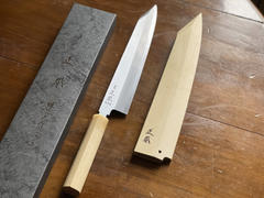 JapaneseChefsKnife.Com Masamoto KS Series Hon Kasumi White Steel No.2 Kiritsuke Single Bevel Edge (240mm and 270mm, 2 sizes) Review