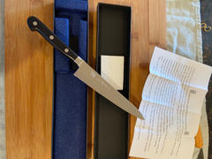 JapaneseChefsKnife.Com JCK Original Kagayaki Blue Steel No.2 Clad Series KB-1 Petty 150mm (5.9inch) Review