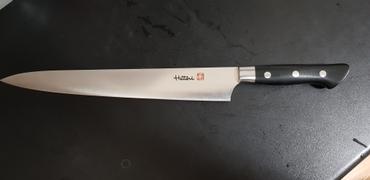 JapaneseChefsKnife.Com Hattori Forums FH Series Sujihiki (230mm to 300mm, 3 sizes, Black Linen Micarta Handle) Review