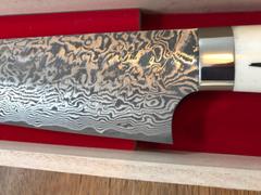 JapaneseChefsKnife.Com Takeshi Saji R-2 Custom Black Damascus Wild Series Petty (135mm and 150mm, Stag Bone Handle) Review
