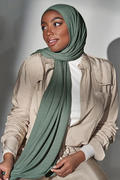 Haute Hijab Premium Jersey Hijab - Matte Green Review