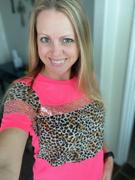 Envy Stylz Boutique Hot Pink Leopard Half Sleeve Top with Sequins Review