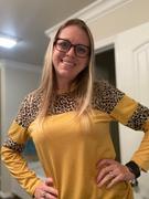 Envy Stylz Boutique Mustard Long Sleeve Leopard Top with Stripes Review