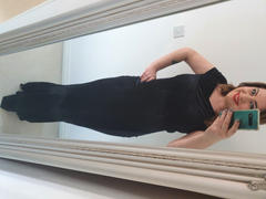 Pretty Kitty Fashion Black Cap Sleeve Crossover Bust Fishtail Hem Velour Maxi Dress Review