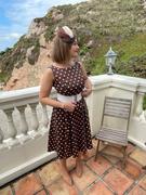 Pretty Kitty Fashion Chocolate Brown And White Polka Dot 50s Audrey Swing Dress Review