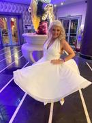 Pretty Kitty Fashion Ivory White Chiffon Vintage Marilyn Monroe Style 50s Swing Dress Review