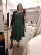 Pretty Kitty Fashion Emerald Green A Line Vintage Crossover Capped Sleeve Tea Swing Dress Review