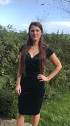 Pretty Kitty Fashion Green Velour Crossover Wiggle Dress Review