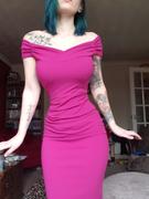 Pretty Kitty Fashion Amaranth Cap Sleeve Crossover Top Bardot Wiggle Dress Review