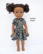 Pixie Faire Fit & Flare Mock Neck Dress 14.5 Doll Clothes Pattern Review