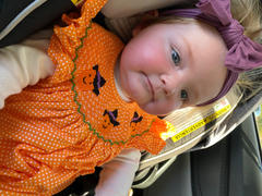 Stitchy Fish Trick or Treat Smocked Bloomer Set, Orange Bitty Dot Review