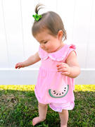 Stitchy Fish Watermelon Patch Applique Short Set, Pink Review