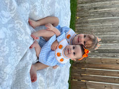 Stitchy Fish Happy Harvest Smocked Diaper Set, Blue Check Review