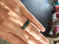 HappyLaulea HI-TECH Black Ceramic Ring 'The Aina' [6mm width] Green Opal & Hawaiian Koa Wood Review