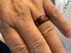 HappyLaulea HI-TECH Black Ceramic Ring with Hawaiian Koa Wood Inlay - 8mm, Dome Shape, Comfort Fitment Review