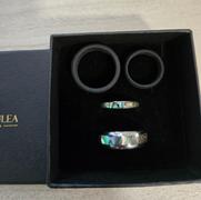 HappyLaulea Pair of 4&8mm Abalone Shell Tungsten Carbide Couple/Wedding Band Set - Dome Shape, Comfort Fitment Review