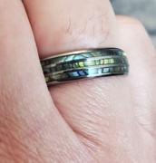 HappyLaulea Tungsten Carbide Ring [6mm width ] Abalone Shell Review