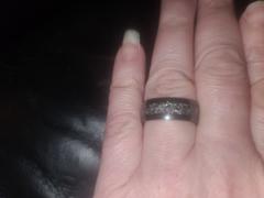 HappyLaulea Black Titanium High Polish Ring [8mm width] Meteorite Inlay Review