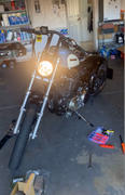 Lowbrow Customs 5-3/4 inch diameter Diamond Black Halogen Headlight - Clear Lens Review