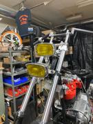 Lowbrow Customs Dual 4-1/2 inch Bottom Mount Headlight Bracket - Harley Narrow Glide, Triumph, BSA - Tumbled Stainless Review