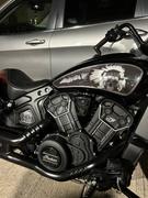 Brave Wolf Customs Indian Scout Mid-Frame Insert - Skull Warbonnet 120 B&W Review