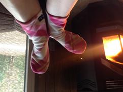 Polar Feet® Polar Feet Fleece Socks - Pink Argyle Review