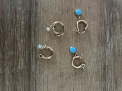 The Littl Turquoise Thick Hoop Earrings- 14K Yellow Gold Fill Review