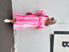 Kholo Teddy Wrap Dress in Pink Cotton Jacquard Review