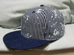 59FIFTY ヒッコリー スプラッシュ インディゴデニムバイザー