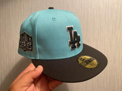 C90 ニューエラ　ロサンゼルスドジャース　 アイボリー ティファニーブルー New Era☆MLB公式 LA ドジャース ティファニーブルーキャップ