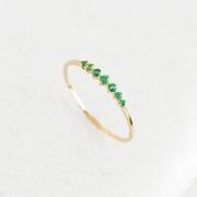 Linjer Graduated Emerald Ring 14k Gold - Mila Review