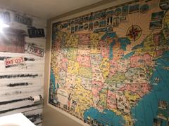 World Maps Online Vintage USA Map Wall Mural 1941 Colorful Illustrated United States Map Wallpaper - Peel & Stick Review