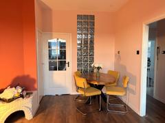 HomeLiving.nl Set van 4 - Nest of Nora Eetkamerstoelen Adam - Ribstof met chroom poten - Geel Review