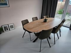 HomeLiving.nl QUVIO Eettafel Sofia – Deens ovaal – 220x110 cm – Stalen kruispoot – FSC®-gecertificeerd mangohout – Naturel Review