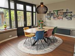 HomeLiving.nl QUVIO Eettafel Sofia – Deens ovaal – 220x110 cm – Stalen kruispoot – FSC®-gecertificeerd mangohout – Naturel Review