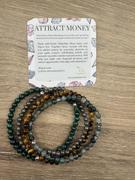 The Crystal Elephant Dainty Attract Money Crystal Bracelet Stack | Pyrite, Tigers Eye, Moss Agate, Malachite Review