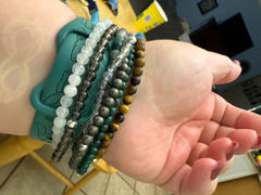 The Crystal Elephant Dainty Attract Money Crystal Bracelet Stack | Pyrite, Tigers Eye, Moss Agate, Malachite Review