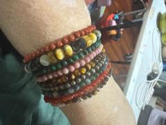 The Crystal Elephant Dainty Attract Money Crystal Bracelet Stack | Pyrite, Tigers Eye, Moss Agate, Malachite Review