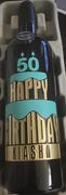 Mano's Wine Custom Happy Birthday Cake Etched Wine Bottle Review